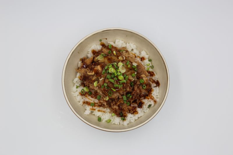 Korean BBQ beef power bowl with kimchi