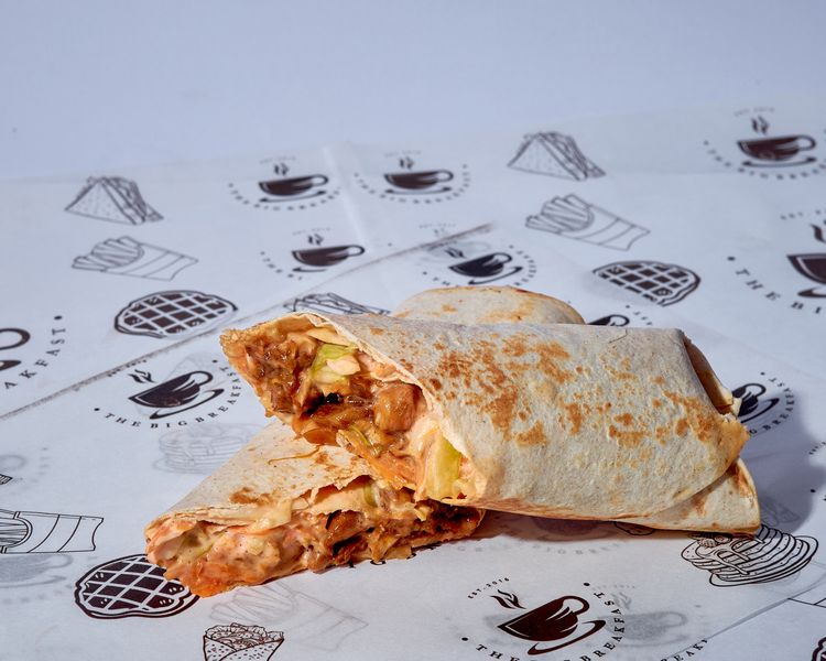 Chicken avocado wrap with chipotle sauce