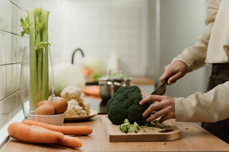 Fresh ingredients being prepared at Chopt restaurant kitchen